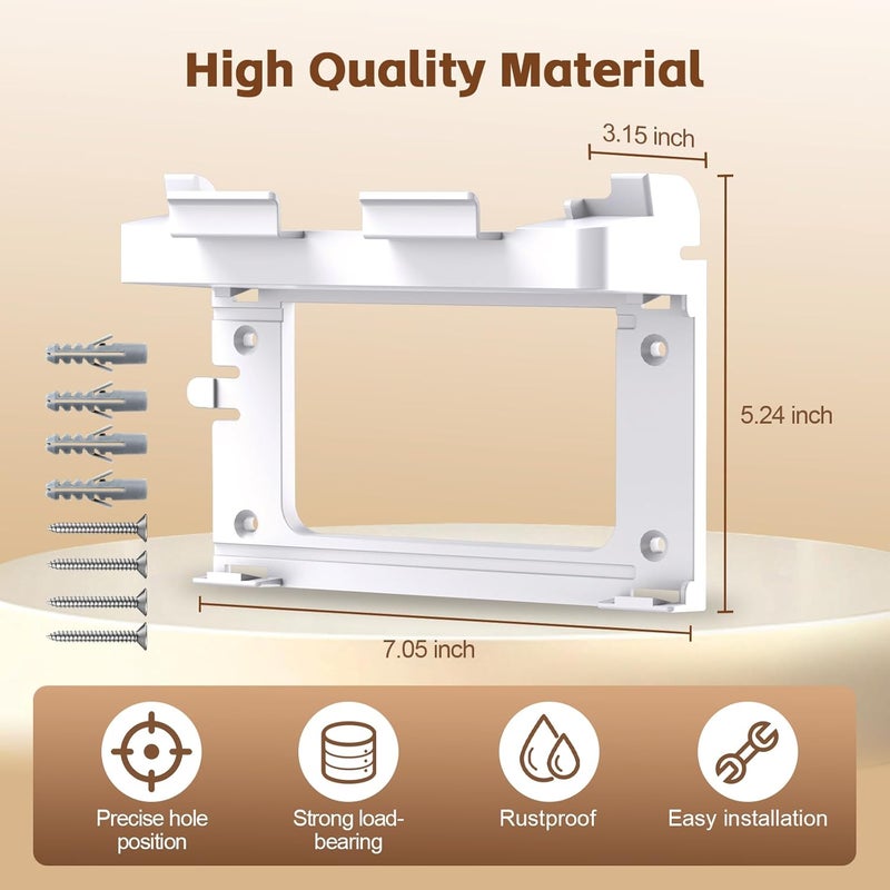 UBeesize Starlink Mount, Standard Gen 3 Router Wall Mount with Cable Caddy, All in One Wall Holder for Starlink Standard V3 Mesh Router and Power Supply - Image 5